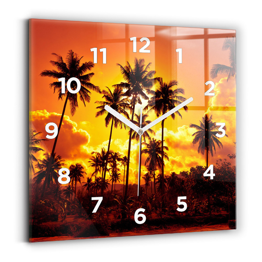 Horloge murale carrée Thaïlande Plage de Klong Prao