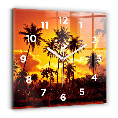 Horloge murale carrée Thaïlande Plage de Klong Prao