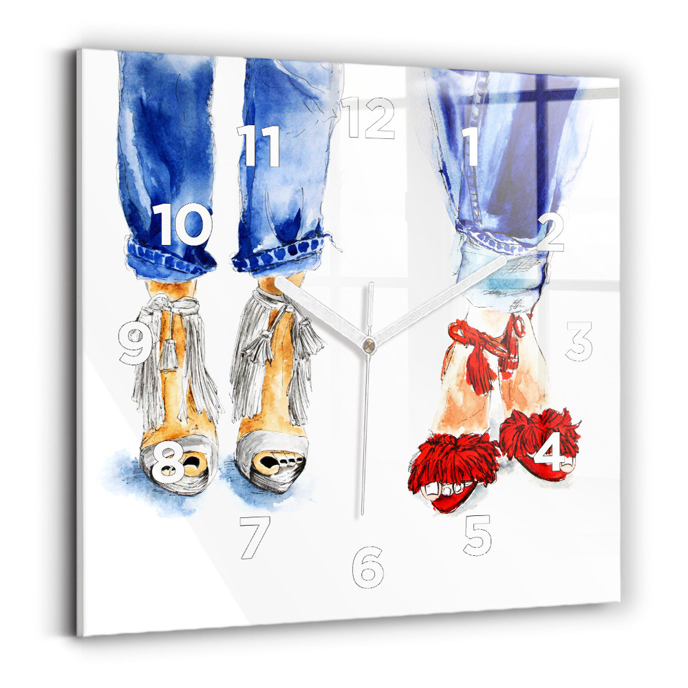 Horloge murale carrée Épingles pour femmes