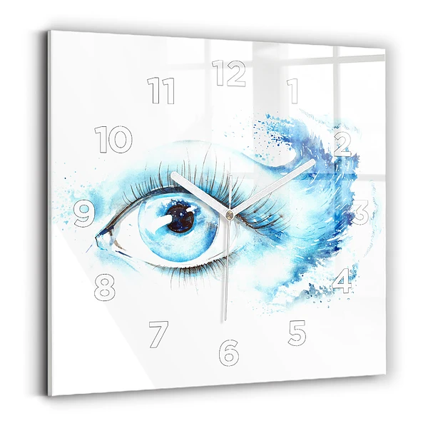 Horloge carrée en verre Œil marin