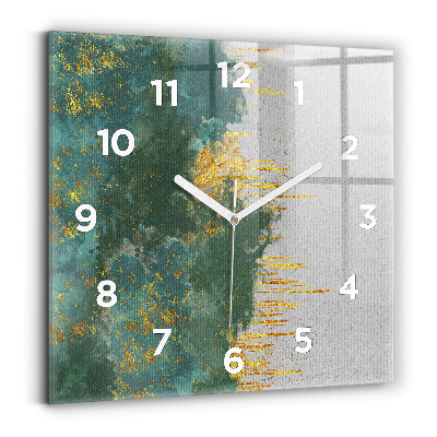 Horloge murale carrée Motif décoratif