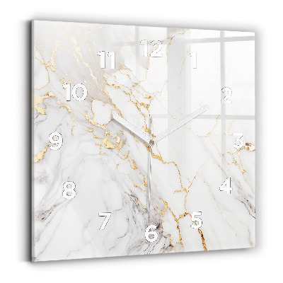 Pendule carrée en verre Marbre décoratif