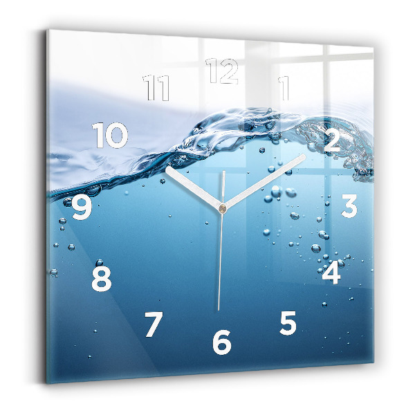Horloge carrée en verre Vue sous-marine