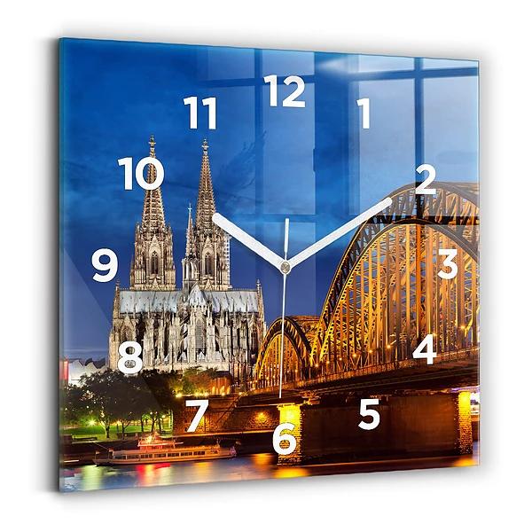 Pendule carrée en verre Pont en Allemagne