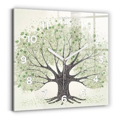 Horloge murale carrée Grand arbre nature
