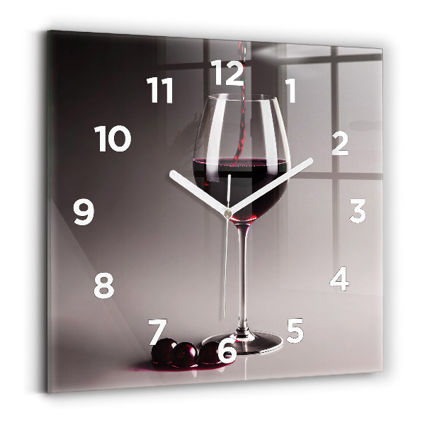 Horloge murale carrée Lampe de vin rouge