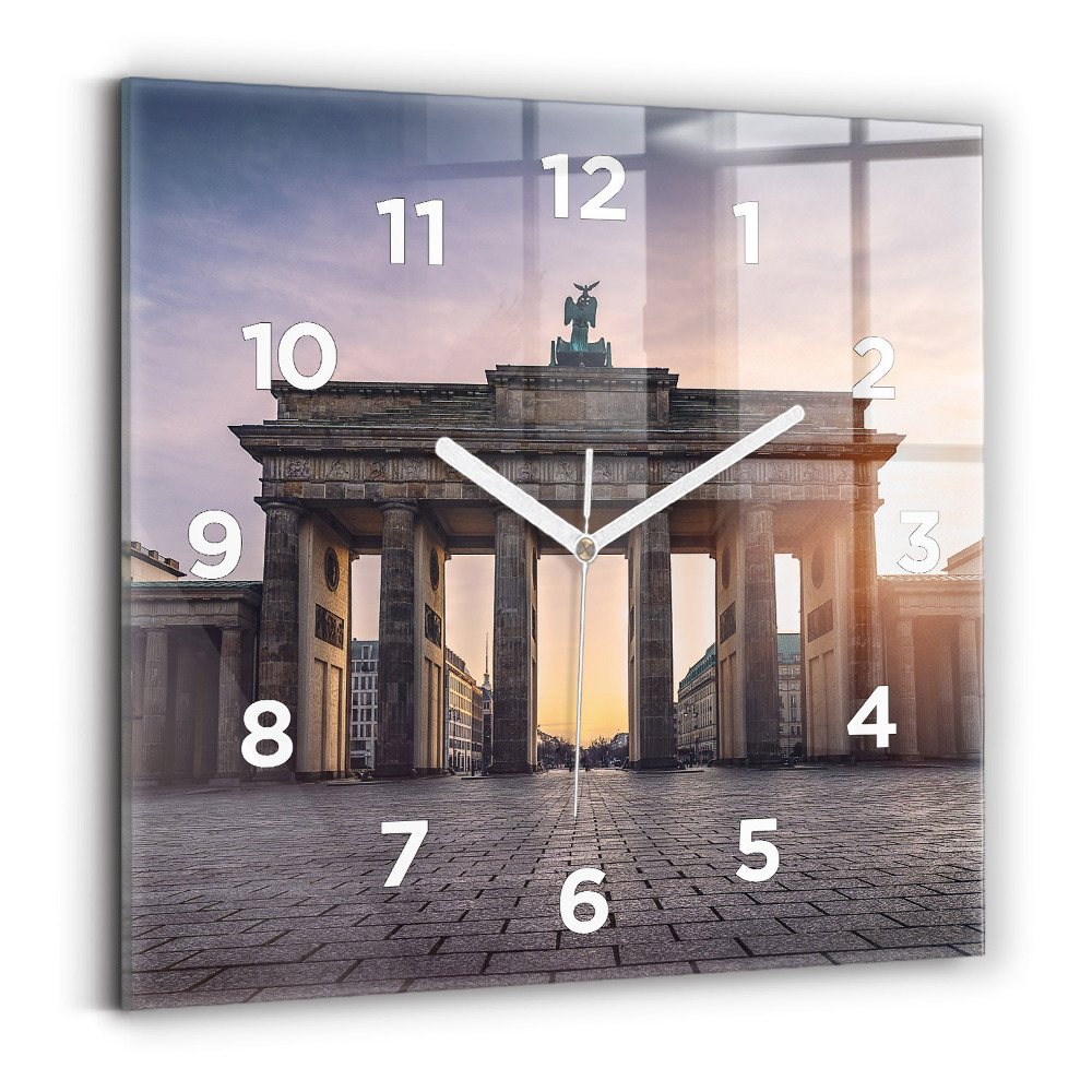 Horloge carrée en verre Porte de Brandebourg