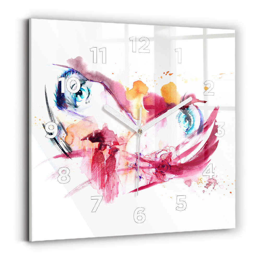 Horloge murale carrée Couple romantique