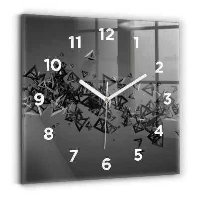 Horloge carrée en verre Abstraction sombre