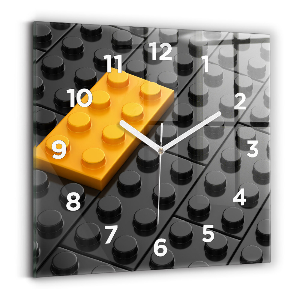 Pendule carrée en verre Blocs de jouets