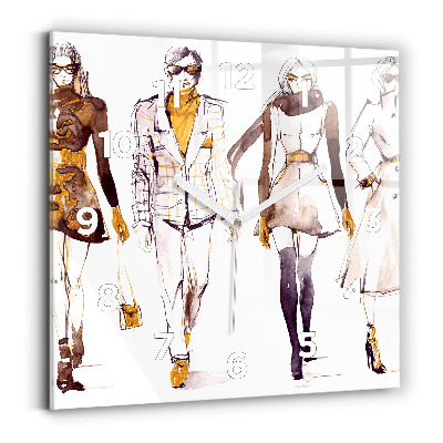 Horloge murale carrée Femme et homme