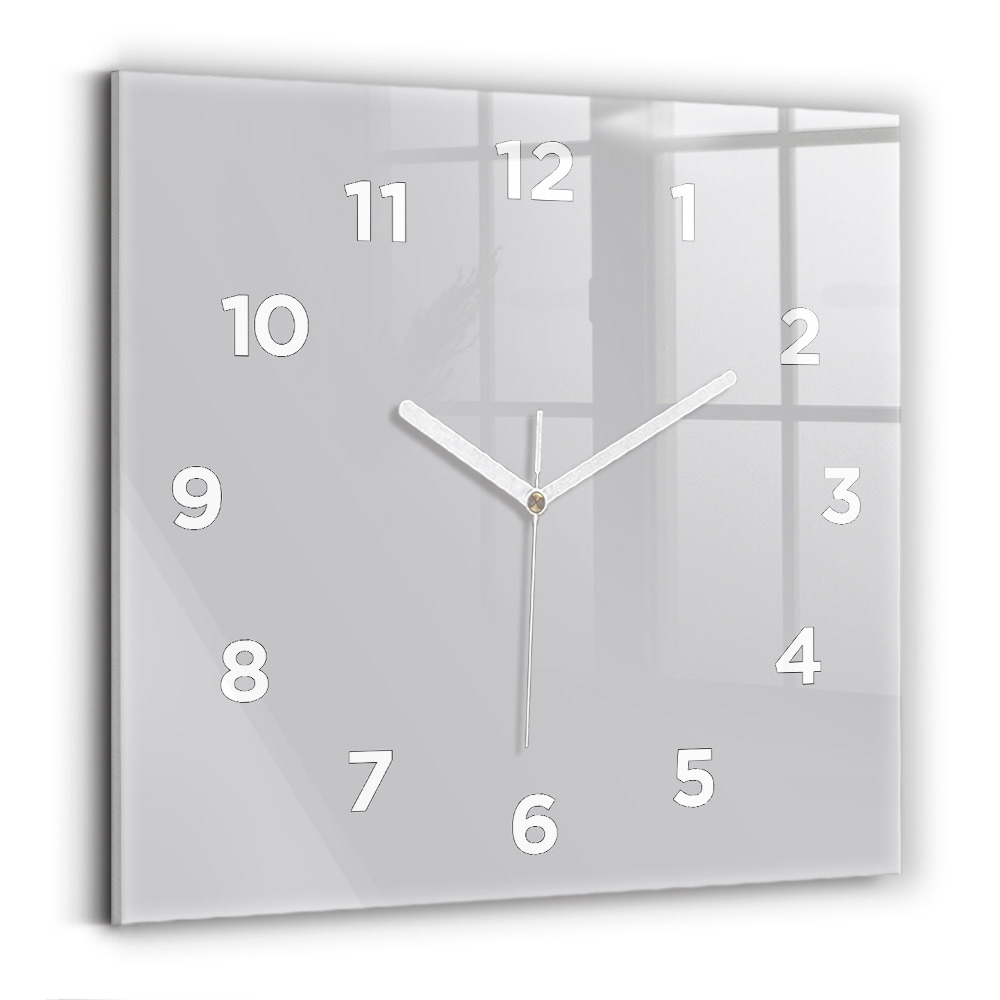 Horloge murale carrée Gris clair