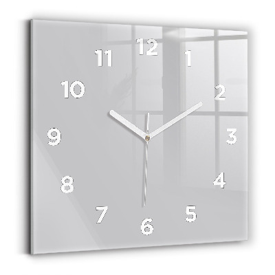 Horloge murale carrée Gris clair