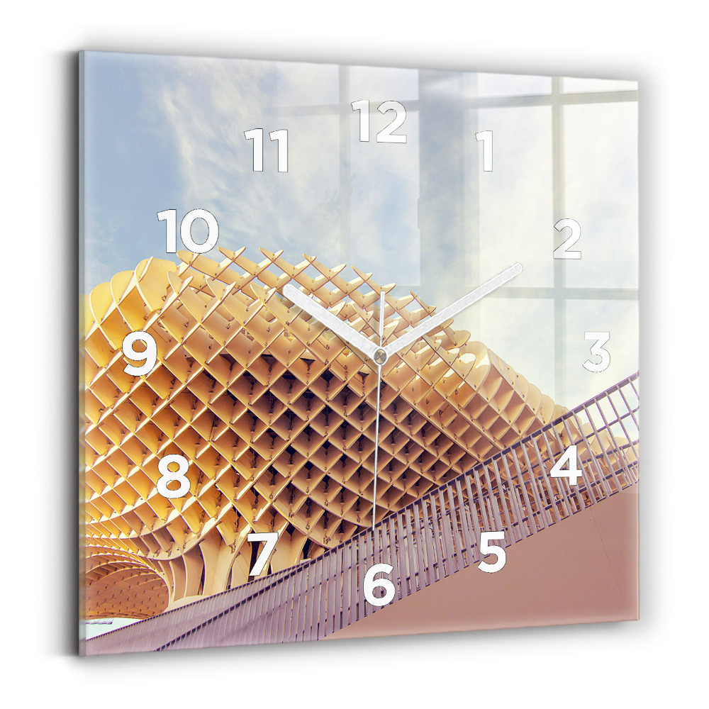 Horloge carrée en verre Point de vue à Séville