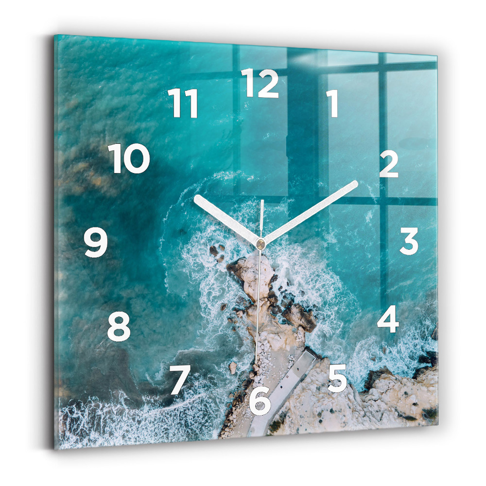 Horloge murale carrée Fjords de la Costa Blanca