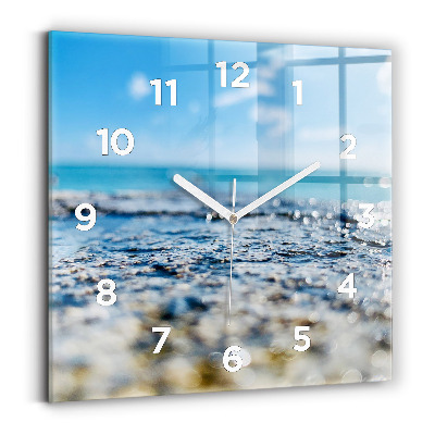 Horloge murale carrée Photographie de l'eau