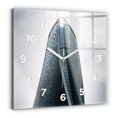 Pendule carrée en verre Gratte-ciel de Milan