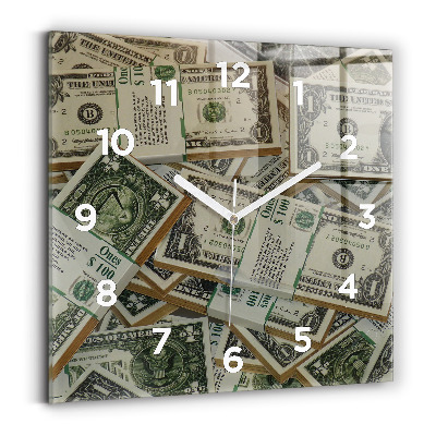 Horloge murale carrée 1 dollar américain