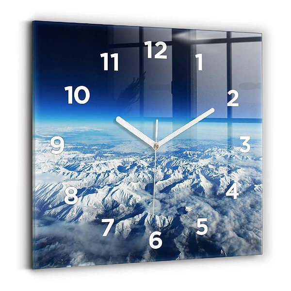 Horloge murale carrée Paysage de montagne des Pyrénées