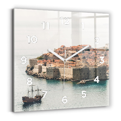 Horloge murale carrée Voilier à Dubrovnik