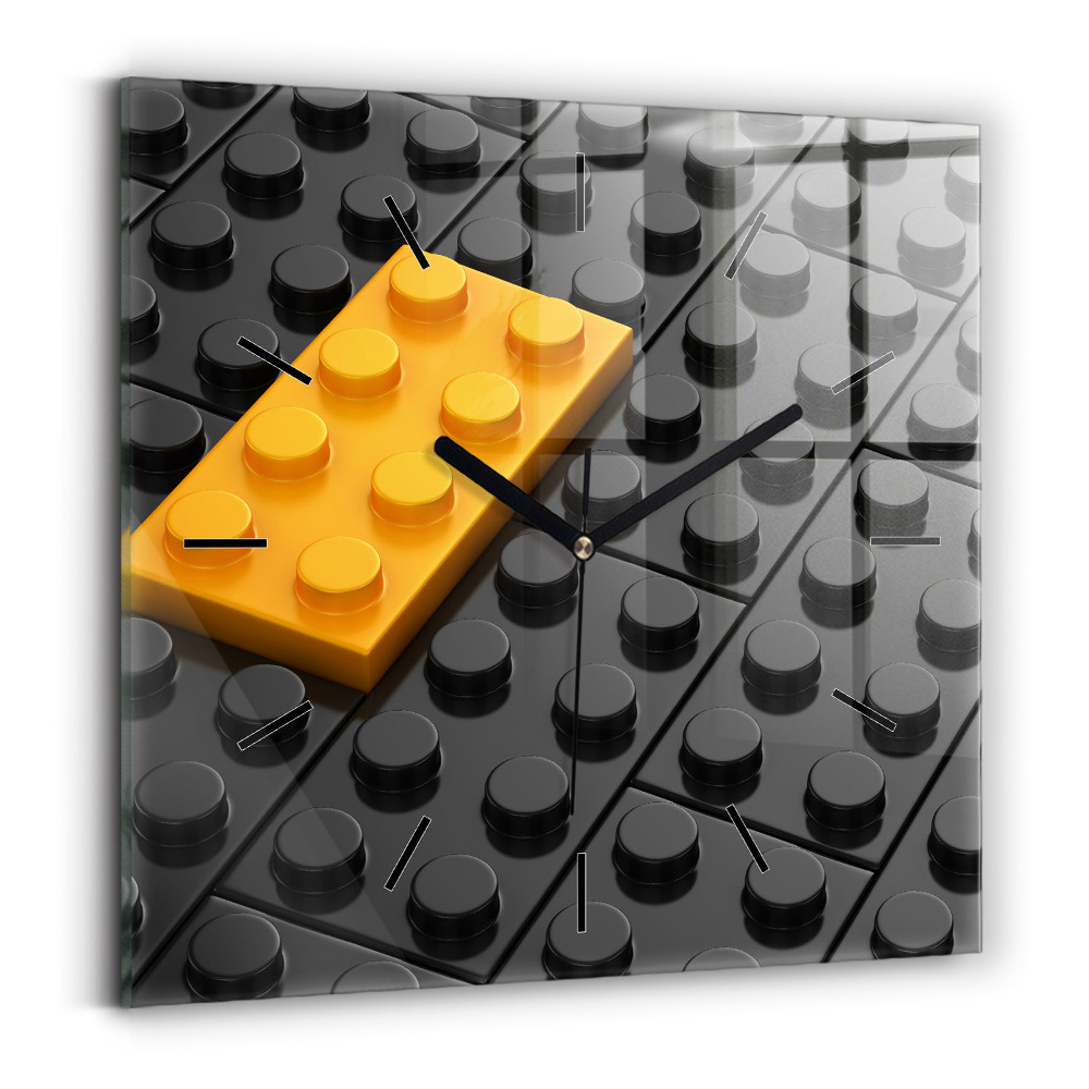 Pendule carrée en verre Blocs de jouets