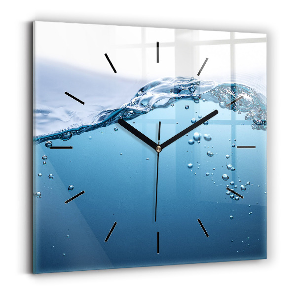 Horloge carrée en verre Vue sous-marine