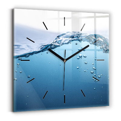 Horloge carrée en verre Vue sous-marine