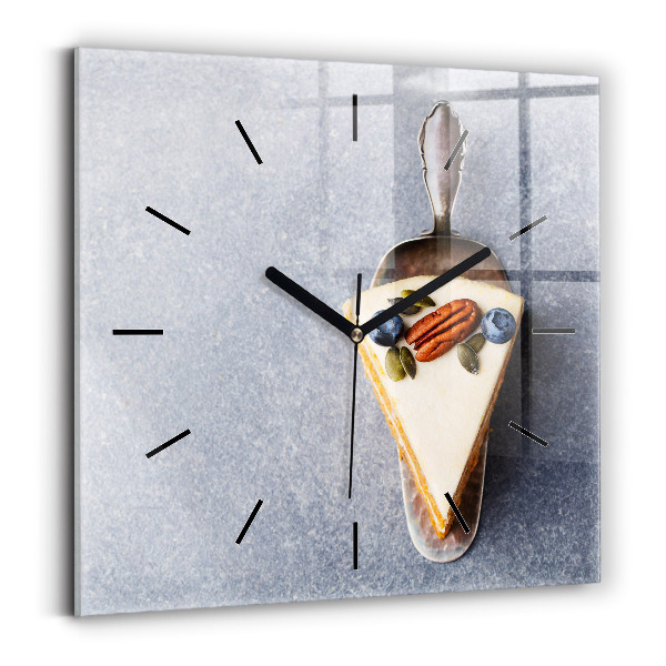 Horloge murale carrée Pièce de gâteau