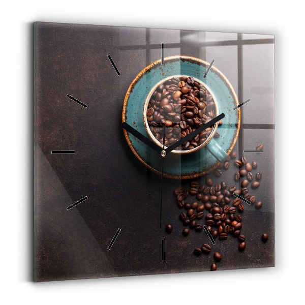 Horloge murale carrée Tasse de café