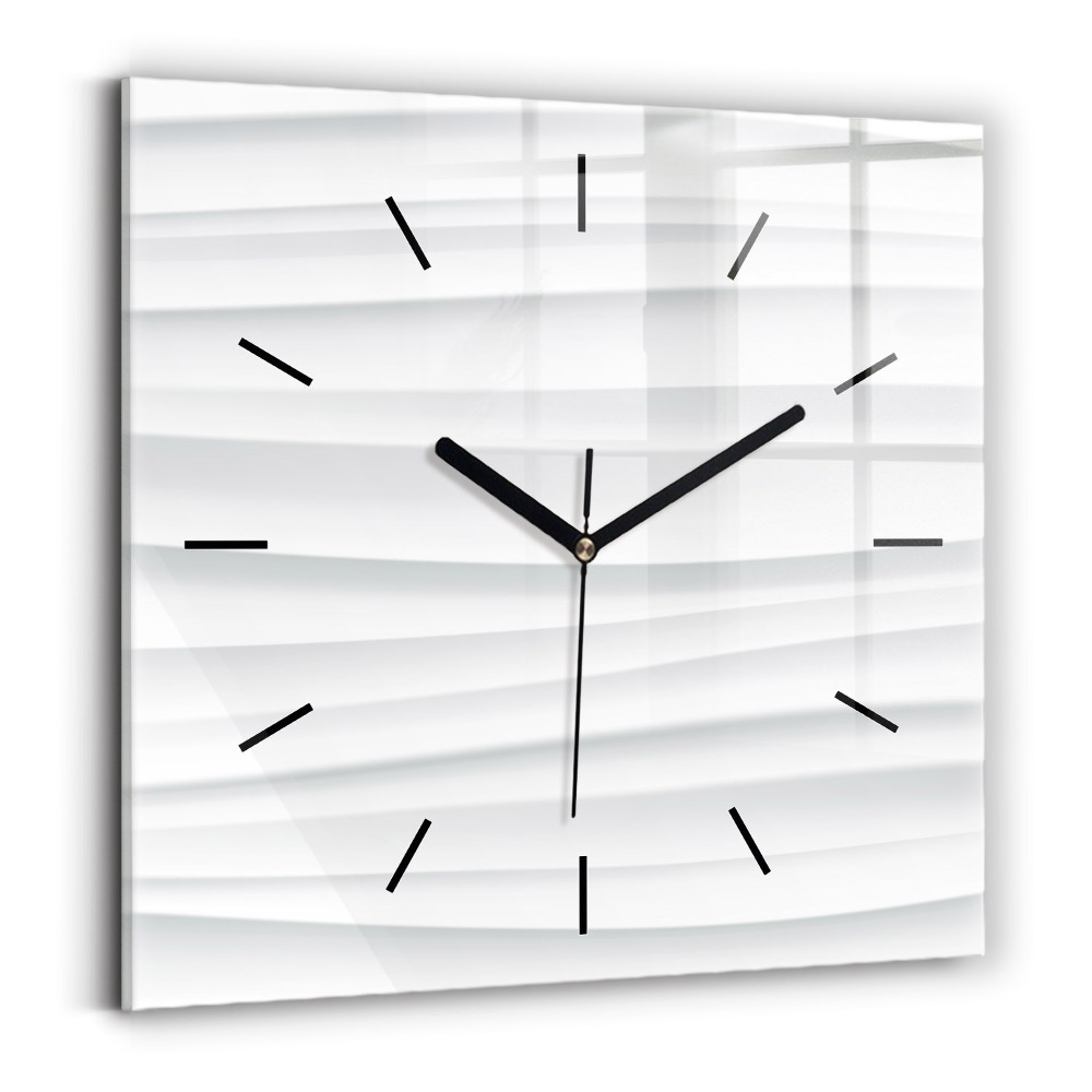 Horloge carrée en verre Texture de vagues