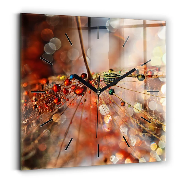 Horloge carrée en verre Souffleur avec rosée
