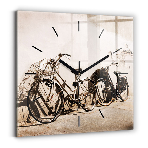 Horloge carrée en verre Vélo italien