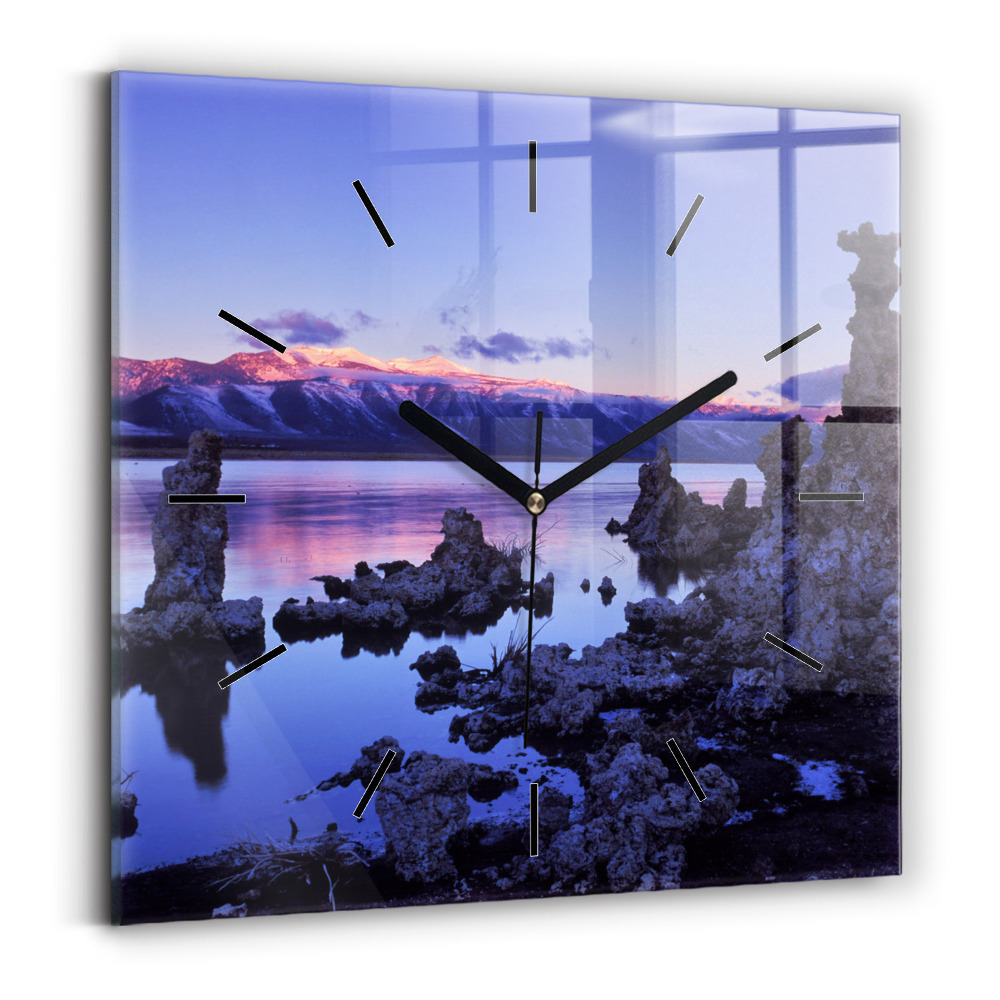 Horloge murale carrée Lac de Californie