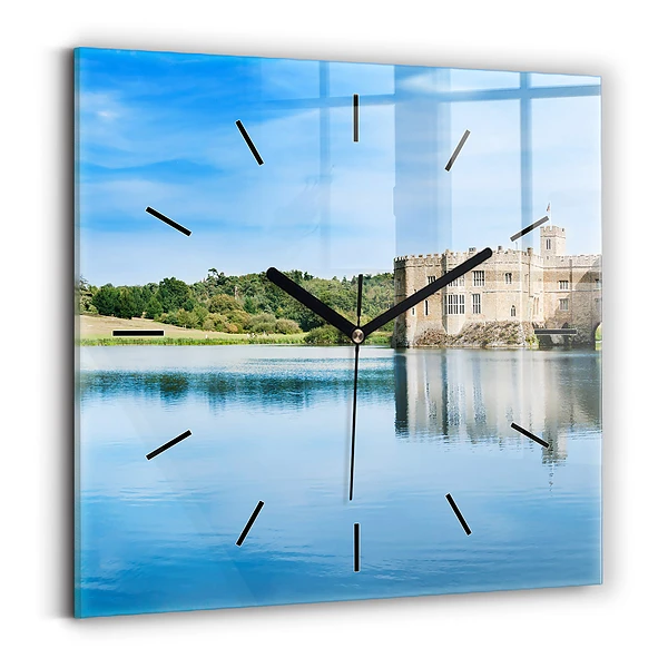 Horloge carrée en verre Château de Leeds