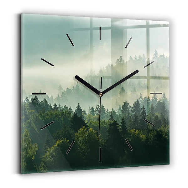 Horloge murale carrée Enfants au lever du soleil