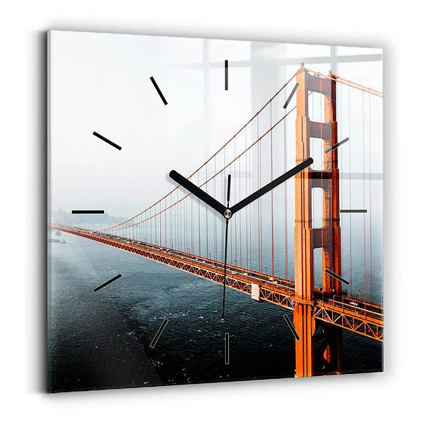 Horloge murale carrée Pont du Golden Gate