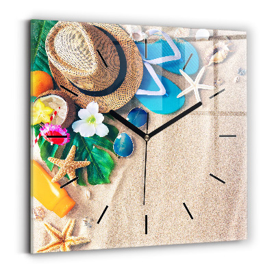 Pendule carrée en verre Accessoires de vacances