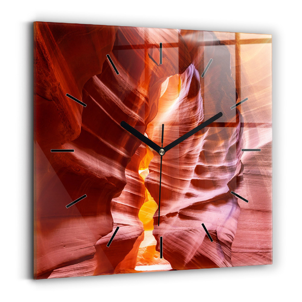 Horloge murale carrée Canyon de sable