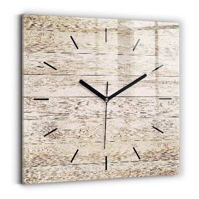 Horloge murale carrée Panneaux en bois