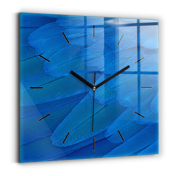 Horloge murale carrée Plume d'oiseau
