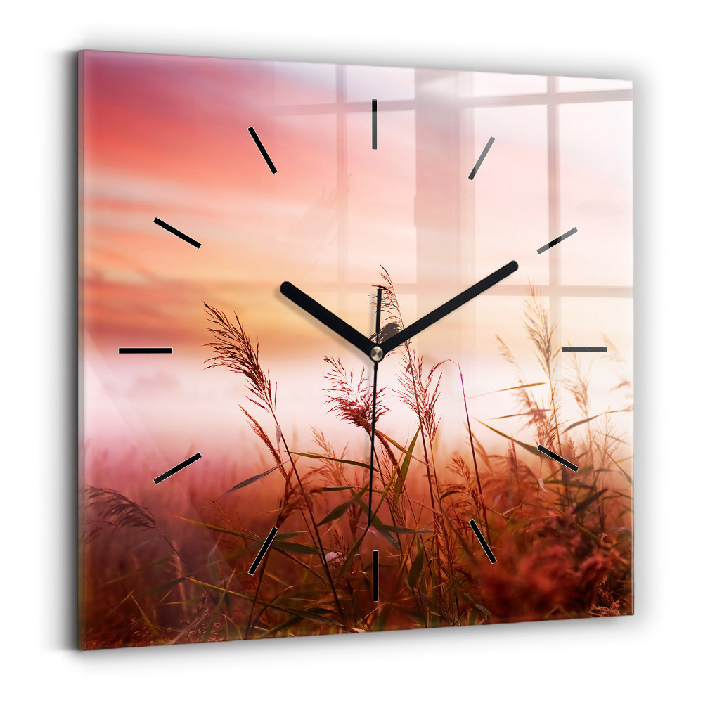 Horloge murale carrée Matin brumeux