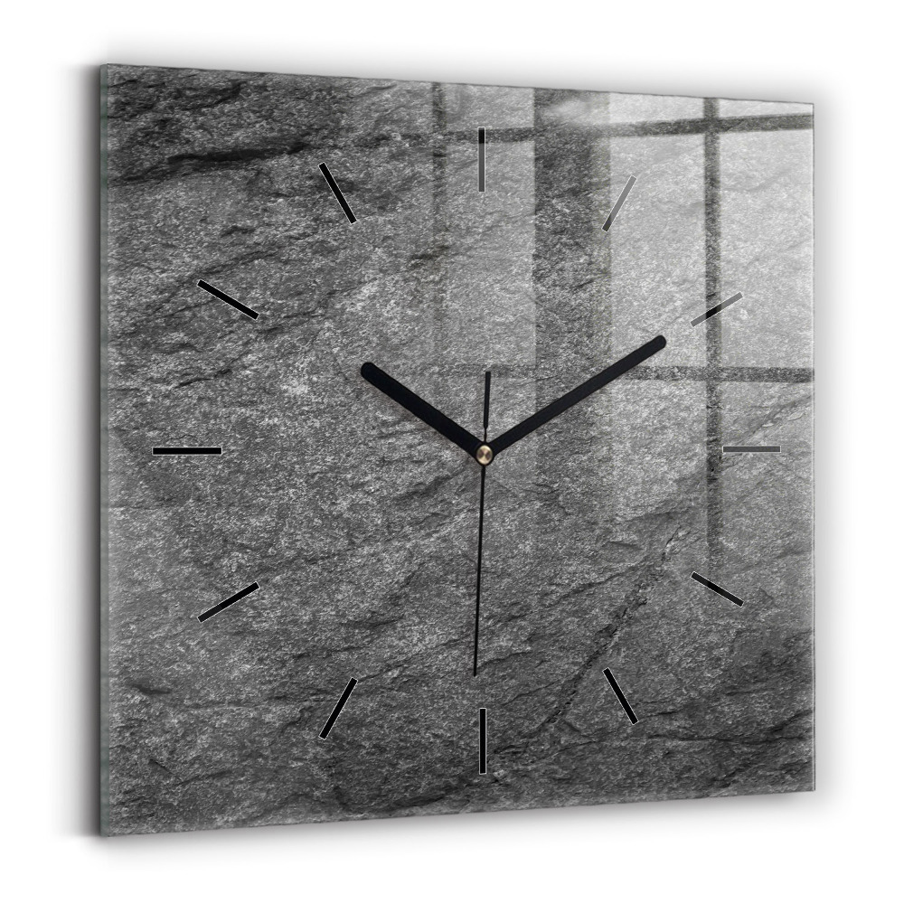 Horloge murale carrée Roche volcanique