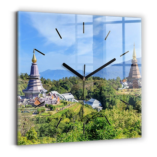 Horloge murale carrée Parc national de Chiang mai