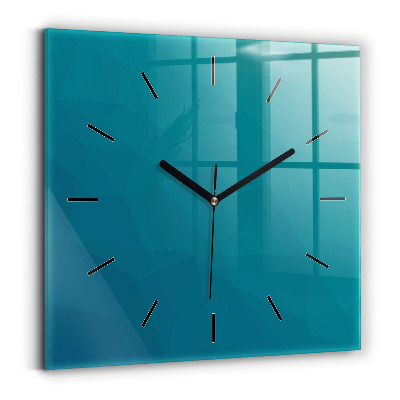 Horloge carrée en verre Abstraction marine