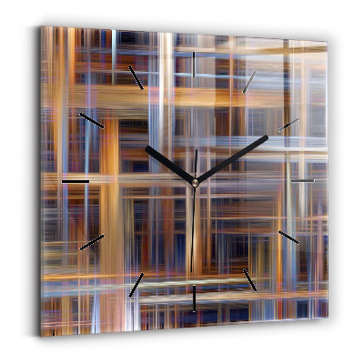 Horloge carrée en verre Abstraction géométrique