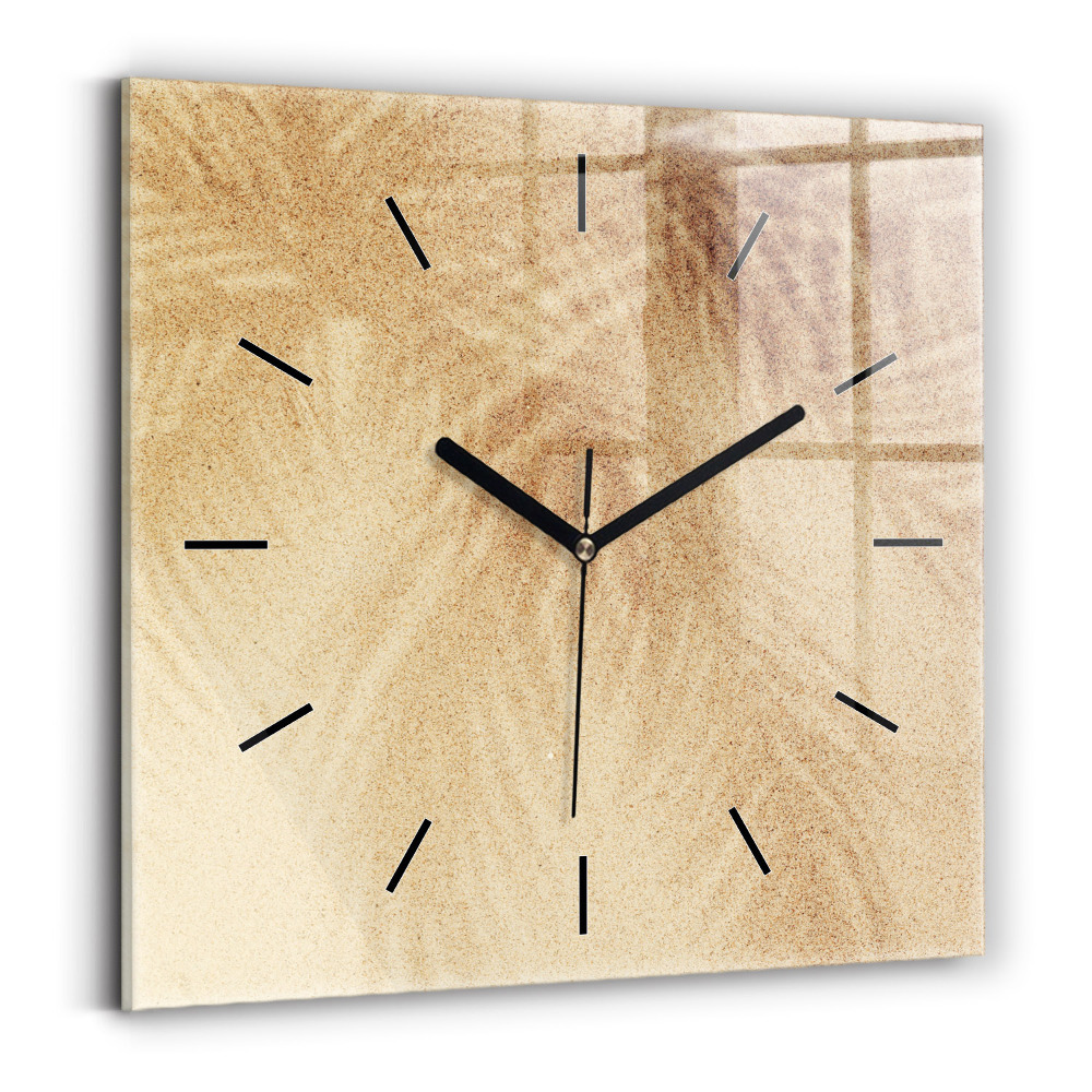 Pendule carrée en verre Abstraction or