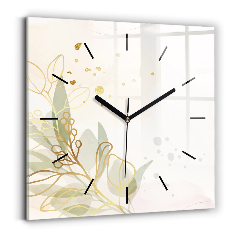 Horloge carrée en verre Abstrait pastel