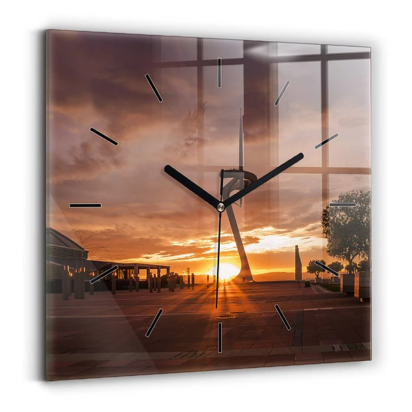 Horloge carrée en verre Parc olympique de Barcelone