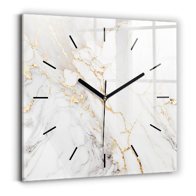 Pendule carrée en verre Marbre décoratif