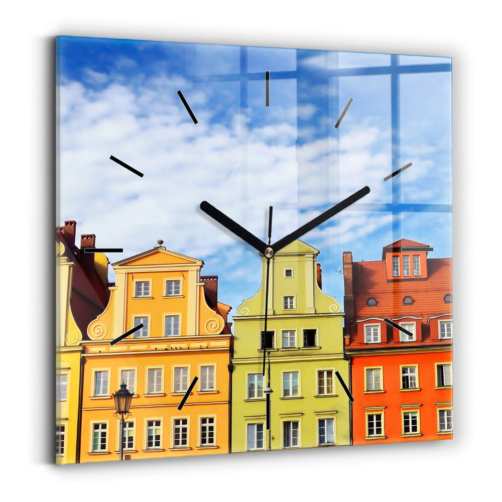 Horloge carrée en verre Wroclaw - Vieille ville